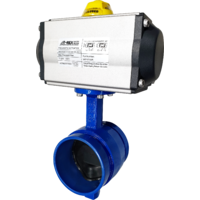 Double Acting Air Actuated Roll Grooved Butterfly Valve