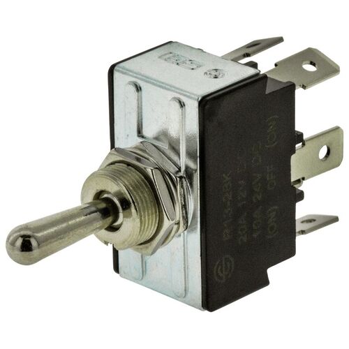 Polarity Reversing Toggle Switch, Springs to Centre 15amp