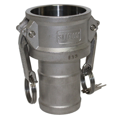 Type C Camlock - Female Camlock X Male Hosebarb - Stainless