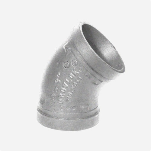 Roll Grooved Elbow 45D Galvanised
