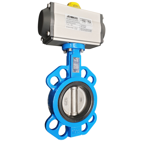 CAST IRON SPRING RETURN BUTTERFLY VALVE WITH 304 STAINLESS STEEL DISC - PN16 16 Bar